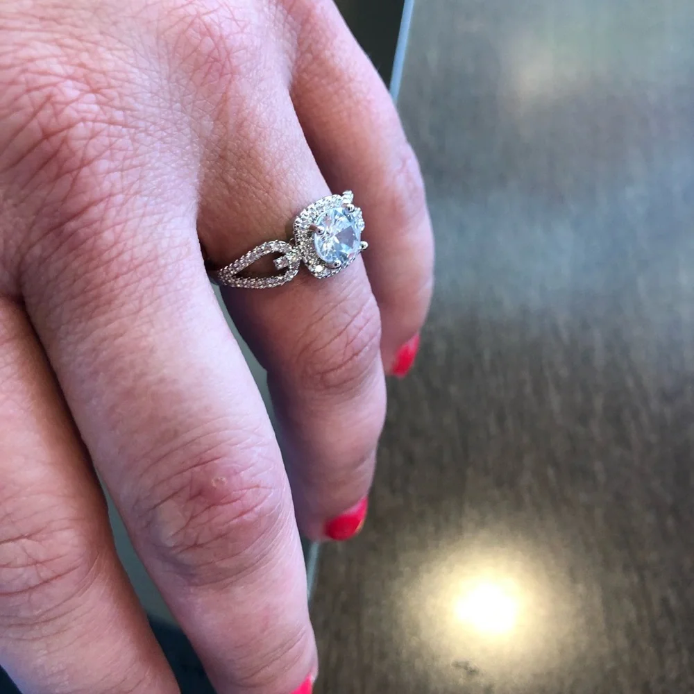 2.50 Round Cut White Sapphire Wedding Ring - Picture 3 of 6